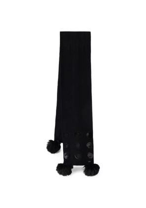 Joseph Ribkoff sequin-embellished pompom-trim scarf - Black