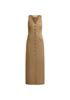 12 STOREEZ button-up sleeveless maxi dress - Neutrals
