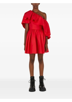Alexander McQueen off-shoulder pleated minidress - Red