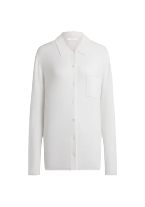 12 STOREEZ merino-cashmere patch-pocket shirt - White