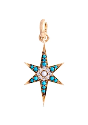 Storrow Jewelry Stella turquoise and pearl charm - Gold