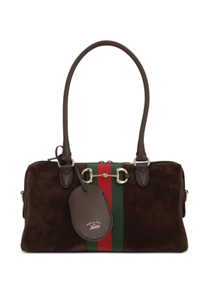 Gucci medium Borsetto leather tote bag - Brown