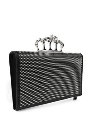 Alexander McQueen knuckle studded clutch bag - Black