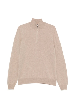 Peserico quarter-zip knitted sweater - Neutrals