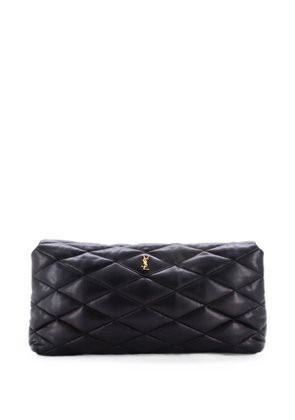 Saint Laurent Pre-Owned Sade Puffer Envelope Quilted Leather Large clutch bag - Black