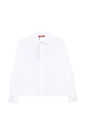Max Mara Mststaffa laser-cut buttoned shirt - White