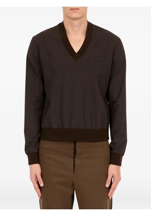 MM6 Maison Margiela V-neck long-sleeve top - Brown