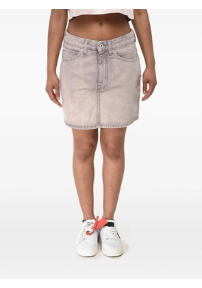 Off-White faded five-pocket mini skirt - Grey