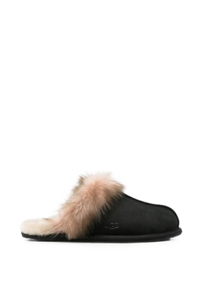 UGG shearling-trim slip-on slippers - Black