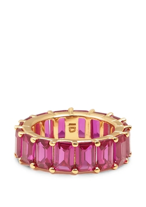Izabel Display Chunky crystal-embellished ring - Gold