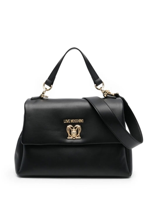 Love Moschino logo-plaque tote bag - Black