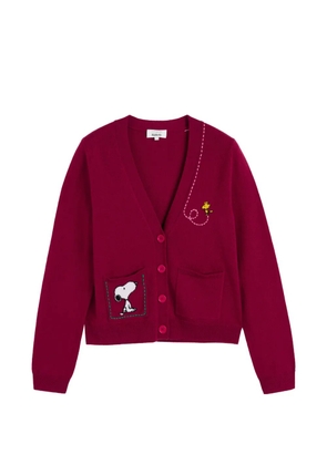 Chinti & Parker Snoopy-intarsia pocket cardigan - Red
