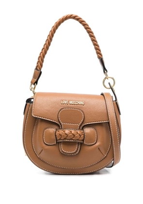 Love Moschino logo-appliqué shoulder bag - Brown