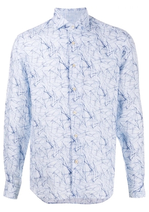 Corneliani abstract print shirt - Blue