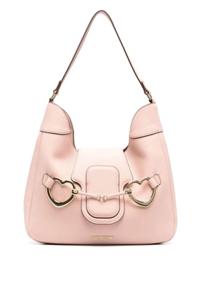 Love Moschino heart-shaped clasp shoulder bag - Pink