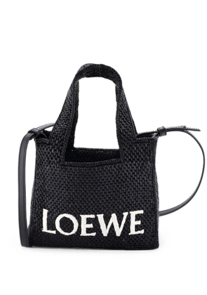 Loewe Pre-Owned Paula's Ibiza Logo Convertible Raffia Mini tote bag - Black