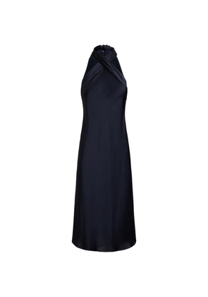 Lauren Ralph Lauren halterneck tie-back midi dress - Blue