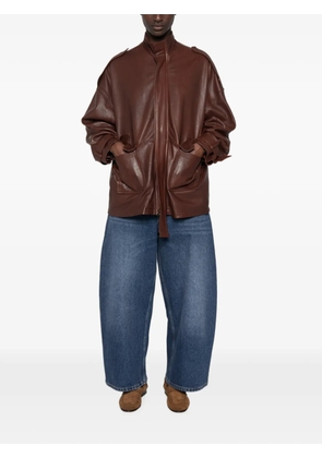 Giorgio Brato leather zip-up jacket - Brown