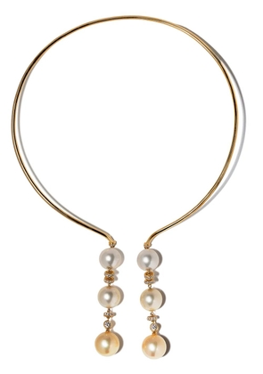 Yoko London Aurelia South Sea pearl and diamond necklace - Gold