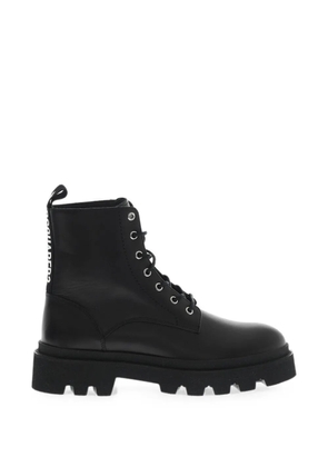 DSQUARED2 logo-tape lace-up boots - Black