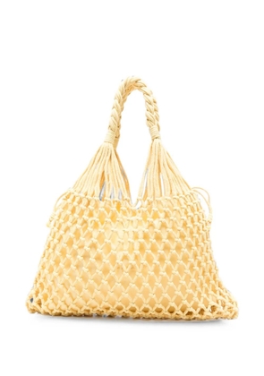 The Frankie Shop Naia macramé-knit tote bag - Yellow