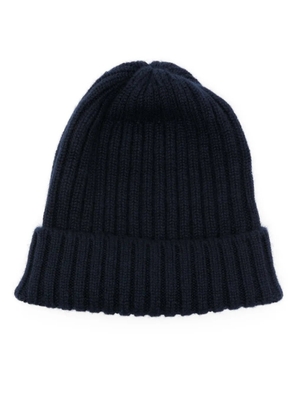 Fedeli ribbed-knit cashmere beanie - Blue
