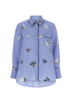 LE TWINS Aria sequin-embellished pyjama shirt - Blue