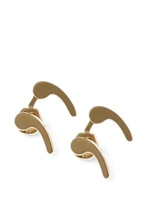 Off-White metal earrings Quote earrings - Gold