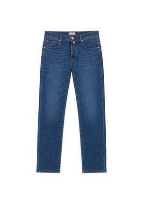 Jacob Cohën logo-patch embroidered jeans - Blue
