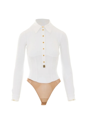 Elisabetta Franchi button-up long-sleeve body - White