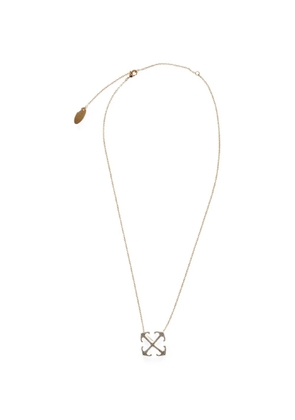 Off-White Arrows crystal necklace - Gold