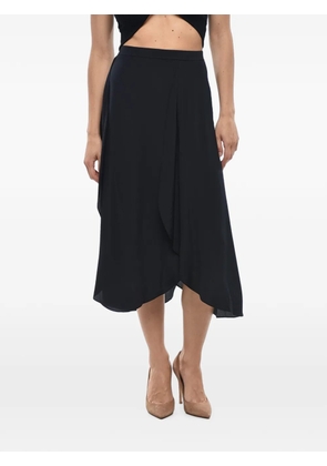 Stella McCartney flared silk-crepe midi skirt - Black