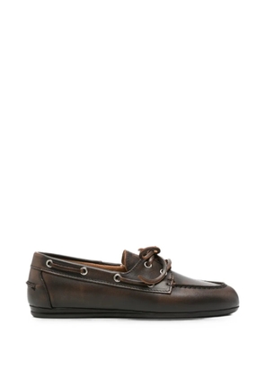 Posa lace-up leather loafers - Brown