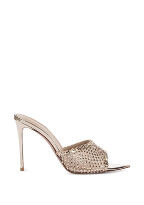 Le Silla crystal-embellished pointed-toe sandals - Gold