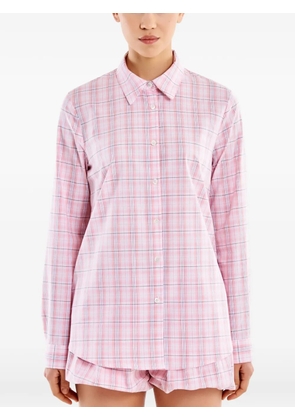 VICOLO check-pattern long-sleeve shirt - Pink
