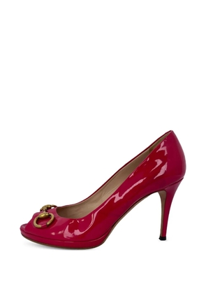 Gucci Pre-Owned Horsebit peep-toe pumps - Pink