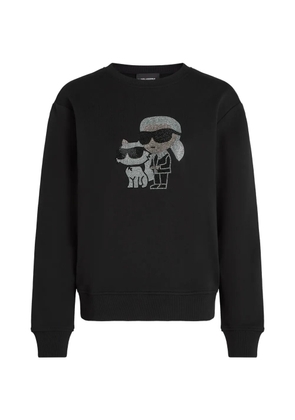 Karl Lagerfeld Ikon rhinestone sweatshirt - Black