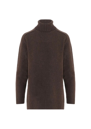 Bruno Manetti roll-neck ribbed-trim sweater - Brown