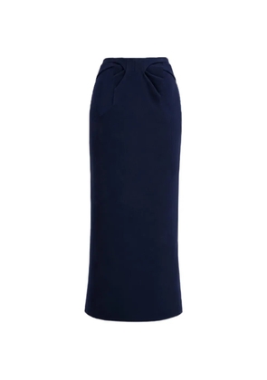 Gemy Maalouf draped-detail midi skirt - Blue