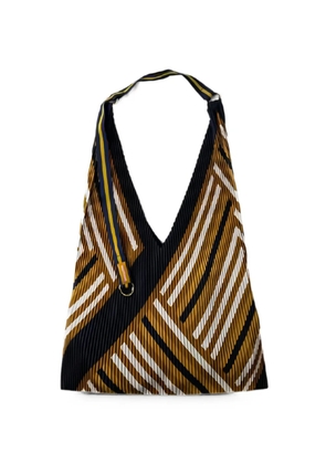 MULTITUDES BAGS Grace pleated geometric-print tote bag - Yellow