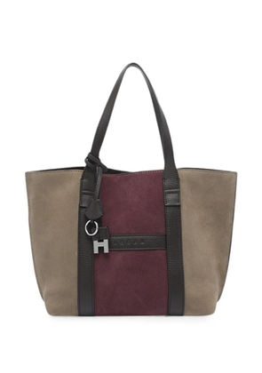 Hogan Script shopping bag small - Neutrals