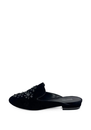 Michael Kors Vintage crystal-embellished velvet mules - Black