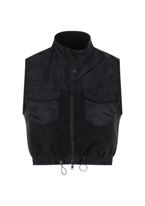 Cecilie Bahnsen fleece-panelled drawstring jacket - Black