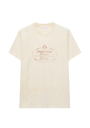 Prada garment-dyed jersey T-shirt - Neutrals