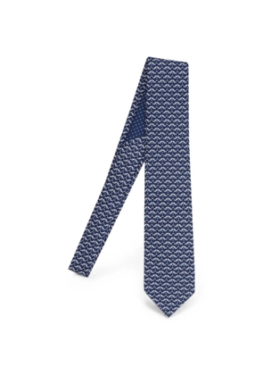 Ferragamo Tales-print silk tie - Blue