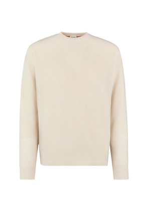 Tod's crew neck suede details sweater - Neutrals
