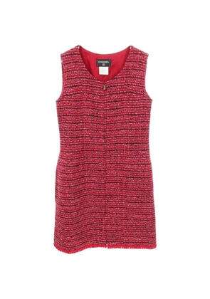 CHANEL Pre-Owned 1986-1988 tweed mini dress - Red