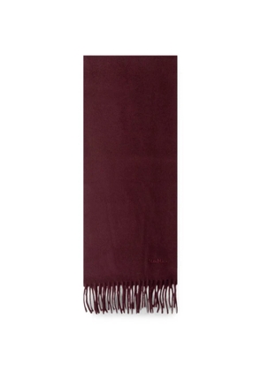 Max Mara fringed wool scarf - Red