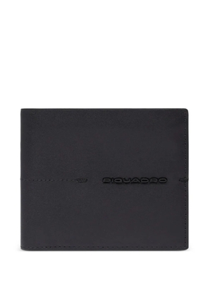 PIQUADRO logo-plaque leather wallet - Black