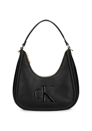 Calvin Klein logo-embossed shoulder bag - Black